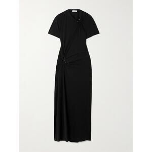 Rabanne Embellished Cutout Jersey Maxi Dress - XS